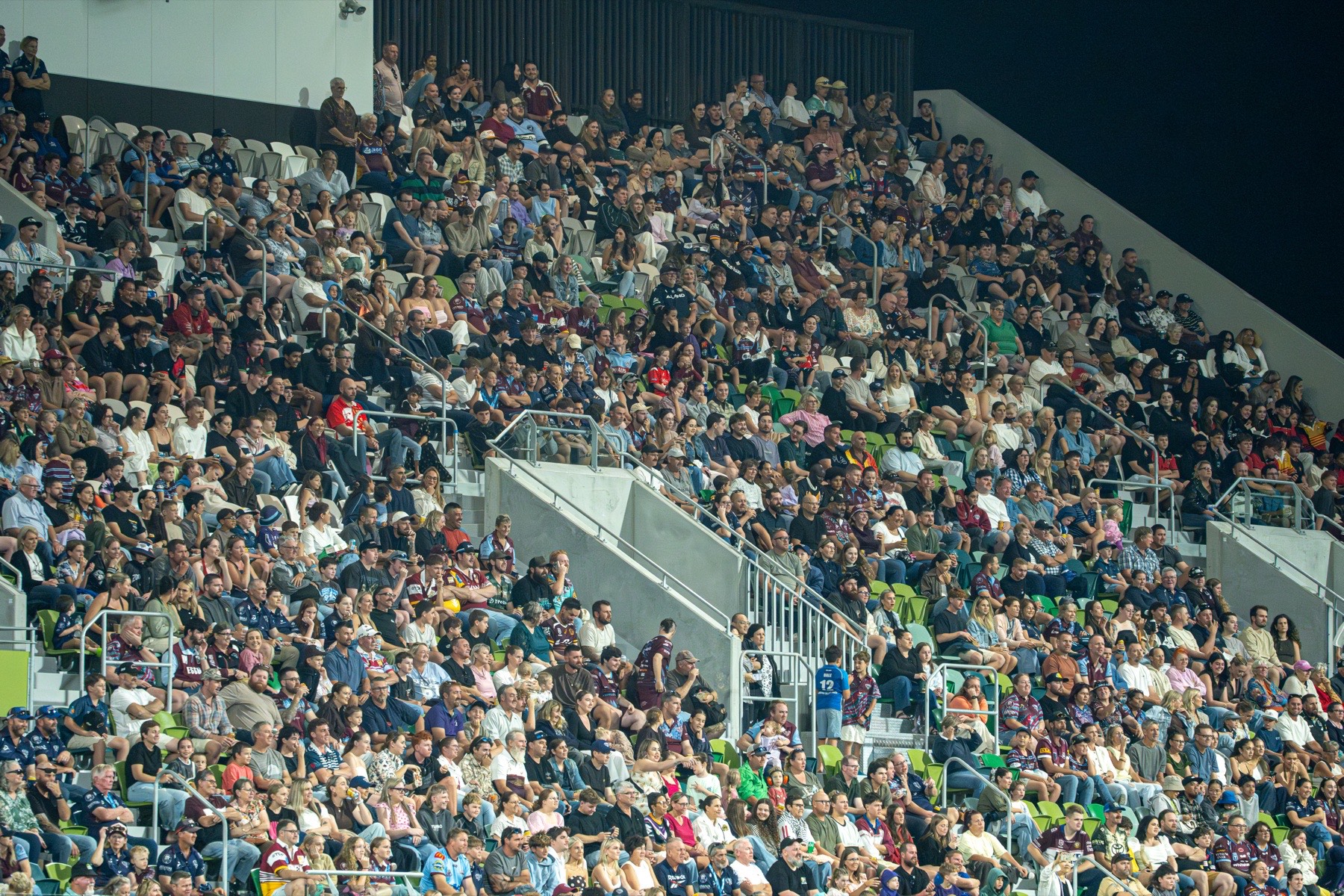 Capras members packing the grandstand on game day